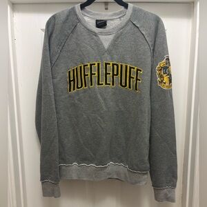 Harry Potter Hufflepuff Gray Crewneck Sweater